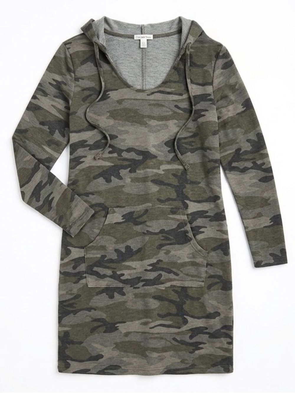 Charlotte Russe NWT Olive Green Camo Knit Dress with Hood